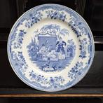 Antiek frans bord,Creil et Monterreau, Chine Bleu,La musique, Antiek en Kunst, Antiek | Servies los, Ophalen of Verzenden