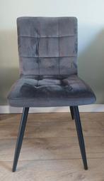 Eetkamerstoel donkergrijs 2 stuks stoel grijs velvet chair, Huis en Inrichting, Stoelen, Ophalen, Twee, Nieuw, Metaal