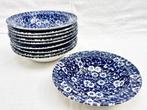Burleigh - Blue Calico - Cereal Bowls (15 cm), Verzenden, Zo goed als nieuw, Kom(men), Overige stijlen