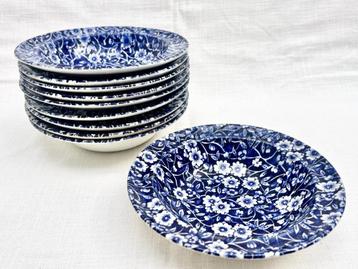 Burleigh - Blue Calico - Cereal Bowls (15 cm) beschikbaar voor biedingen