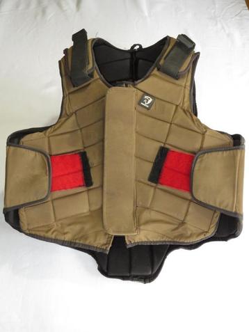 Gedragen bruine Horka Flex bodyprotector S Adult rits stuk