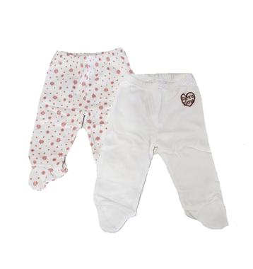 Partij babykleding 2-packs Code baby broekjes met voetjes