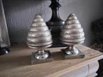 2 Prachtige ornamenten biedemeier patroon koper verzilverd, Huis en Inrichting, Ophalen