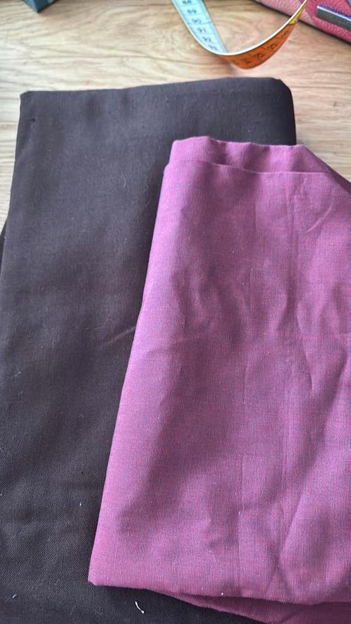 Quiltstoffen (wijnrood/oud roze), Hobby en Vrije tijd, Stoffen en Lappen, Zo goed als nieuw, Katoen, Ophalen of Verzenden