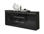 Dressoir Forever Chrome Hoogglans wit zwart 165 cm ACTIE-, 150 tot 200 cm, Nieuw, Ophalen of Verzenden, Minder dan 100 cm