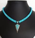 Navajo collier turkoois 925 zilver pijlpunt Peyote Bird VS, Sieraden, Tassen en Uiterlijk, Kettingen, Verzenden, Zo goed als nieuw