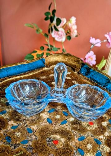 Blauw Persglas Schaaltje Peper & Zout beschikbaar voor biedingen