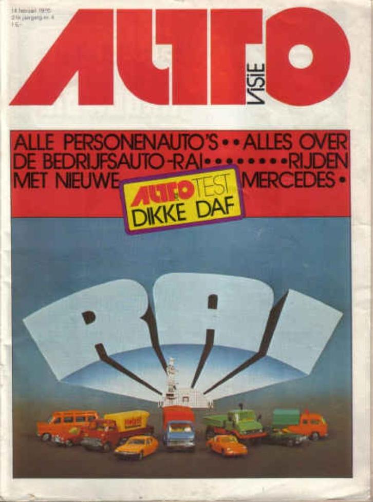 Autovisie 4 1976 : Mercedes W123 - Daf F 2800 - Alle auto's, Boeken, Auto's | Folders en Tijdschriften, Gelezen, Algemeen, Ophalen of Verzenden