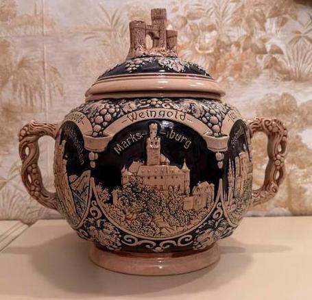 Grote vintage RM Merkelbach punchbowl/glühweinpot, Antiek en Kunst, Antiek | Keramiek en Aardewerk, Ophalen