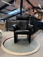 Jori Aqua Fauteuil zwart leer Design stoel