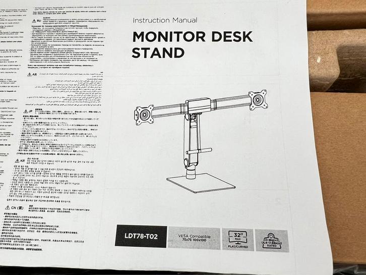 PREMIUM MONITORBEUGEL / MONITORARM 2 SCHERMEN 13-32” NIEUW, Computers en Software, Monitoren, Zo goed als nieuw, In hoogte verstelbaar