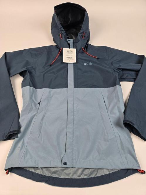 Rab Downpour Eco Jacket Wmns Orion Blue/Citadel Size 12, Sport en Fitness, Bergsport en Wandelen, Nieuw, Kleding, Ophalen of Verzenden