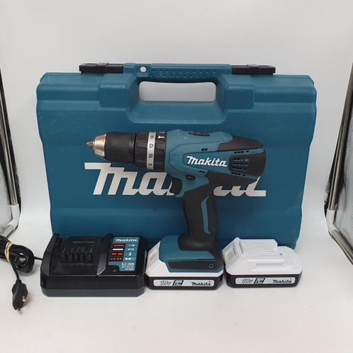 Makita HP457D Boormachine + 2x 18V Accu + Lader Compleet, Antiek en Kunst, Antiek | Gereedschap en Instrumenten, Ophalen of Verzenden