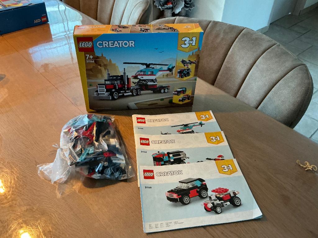 Lego 3 in 1 31146 truck met helicopter, Kinderen en Baby's, Speelgoed | Duplo en Lego, Ophalen, Gebruikt, Complete set, Lego