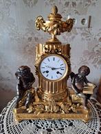 Bronzen Pendule Bibliotheek., Antiek en Kunst, Antiek | Klokken, Ophalen of Verzenden