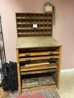 Vintage Letterkast - Drukkerij Kast met Laden, Huis en Inrichting, Ophalen, Gebruikt, 100 tot 150 cm, 50 tot 100 cm