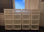 4 plastic ladekastjes, Huis en Inrichting, Kasten | Ladekasten, Ophalen, Gebruikt, 5 laden of meer, Minder dan 100 cm