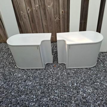 Licht grijs vintage Auping Auronde 34cm200x180 +nachtkastjes beschikbaar voor biedingen