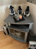 TV-stereo draaibare kast op wieltjes met glazen deuren, Huis en Inrichting, Kasten | Televisiemeubels, Ophalen, Gebruikt, 25 tot 50 cm