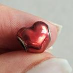 Pandora hartje rood, Ophalen of Verzenden, Zo goed als nieuw, Zilver, Pandora