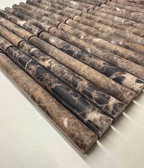Mosaic Kit Kat Marron Emperador bull nose 151x30x15mm, Doe-het-zelf en Verbouw, Tegels, Nieuw, Wandtegels, Overige materialen