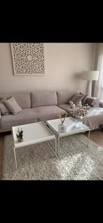 Salontafel set wit 60x60, Huis en Inrichting, Tafels | Salontafels, Gebruikt, Vierkant, Metaal, Minder dan 50 cm