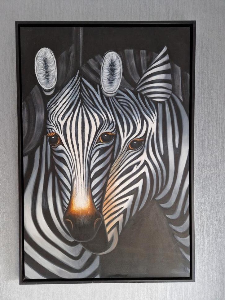 Zebra Schilderij - Prachtig Kunstwerk, Antiek en Kunst, Kunst | Overige Kunst, Ophalen