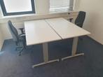 Aspa bureau met 180x80 wit blad zgan ( 6 beschikbaar ), Postbus, In hoogte verstelbaar, Ophalen of Verzenden, Aspa