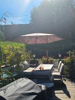 Taupe Zweefparasol - Goede Staat, Ophalen, Kantelbaar, 2 tot 3 meter, Zweefparasol