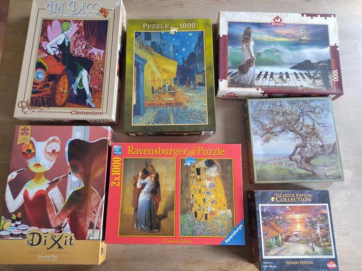 Diverse legpuzzels 1000 stukjes, Hobby en Vrije tijd, Denksport en Puzzels, Zo goed als nieuw, Legpuzzel, 500 t/m 1500 stukjes