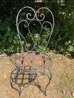 Brocante smeedijzeren sier stoelen, Ophalen, Zo goed als nieuw