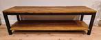 tv meubel metaal met hout, Ophalen, 100 tot 150 cm, Nieuw, Metaal