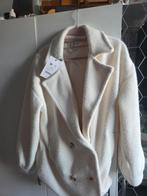 Cotton Club Wollen Jas - Off White - Maat S, Kleding | Dames, Jassen | Zomer, Wit, Nieuw, Ophalen of Verzenden, Maat 36 (S)