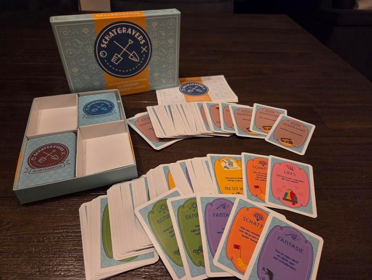 Schatgravers kaartspel, Hobby en Vrije tijd, Gezelschapsspellen | Bordspellen, Zo goed als nieuw, Drie of vier spelers, Vijf spelers of meer