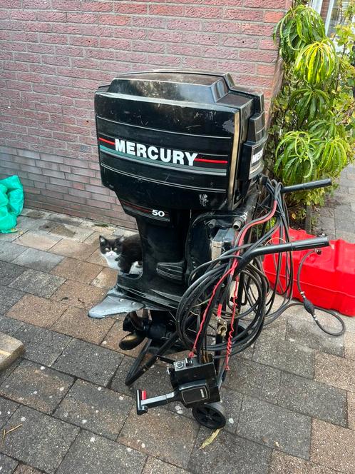 50pk 2t Mercury, Watersport en Boten, Buiten- en Binnenboordmotoren, Gebruikt, Benzine, Buitenboordmotor, 30 pk of meer, Met afstandsbediening
