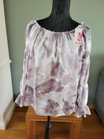 FASHION grijze bloemen top pofmouwen maat m Nieuw, Maat 38/40 (M), Fashion, Nieuw, Ophalen of Verzenden