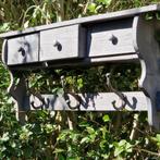 Prachtige regaal met lades (grijze kleur.) (brocante), Huis en Inrichting, Ophalen of Verzenden, Gebruikt