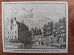 34 / Ridderhofstad Oudaan bij Breukelen Gravure 18e eeuw, Antiek en Kunst, Kunst | Etsen en Gravures, Ophalen of Verzenden