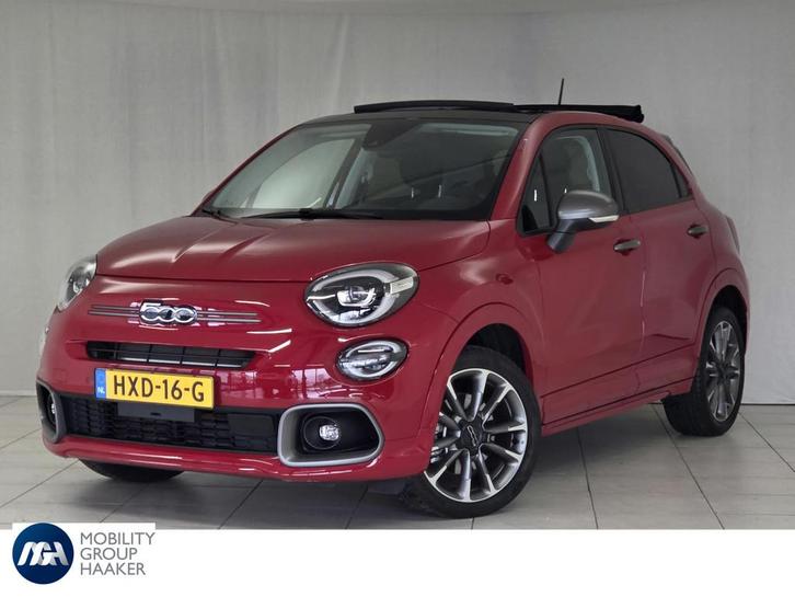 Fiat 500 X 1.5 Hybrid Sport Cabrio | Apple-Android | Lederen, Auto's, Fiat, Bedrijf, Te koop, 500X, ABS, Achteruitrijcamera, Airbags