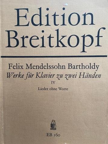 Boek 34: Mendelsshon Klavier Lieder ohne Worte beschikbaar voor biedingen