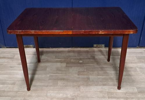 Vintage palissander eettafel 76 x 118 x 78,5 cm jaren '60, Huis en Inrichting, Tafels | Eettafels, Gebruikt, 50 tot 100 cm, 100 tot 150 cm