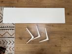 Witte wandplank met drie plankdragers, Ophalen, Gebruikt