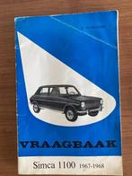 Simca 1100 Vraagbaak 1967-1968, Ophalen of Verzenden