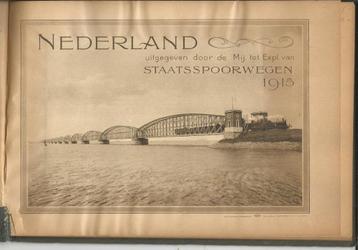Plaatjesalbum  Nederland van de StaatsSpoorwegen  1915 beschikbaar voor biedingen
