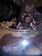 glazenschaal met strand tafereel  en namaakt sprookjesboom, Ophalen, Gebruikt, Binnen