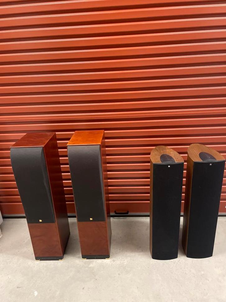 Set KEF Speakers: Q Series 7 & Reference Model Two, Audio, Tv en Foto, Luidsprekers, Gebruikt, Front, Rear of Stereo speakers