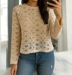 Primark dames beige kant top m 38, Kleding | Dames, Tops, Maat 38/40 (M), Beige, Zo goed als nieuw, Lange mouw