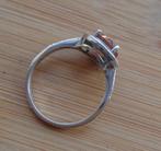zilveren luxe ring met oker steen [1029], 18 tot 19, Verzenden, Zo goed als nieuw, Dame