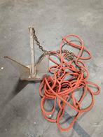 Zwaar klapanker met ketting en touw, Watersport en Boten, Ophalen