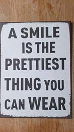 Metalen bord met tekst, Ophalen of Verzenden, Zo goed als nieuw